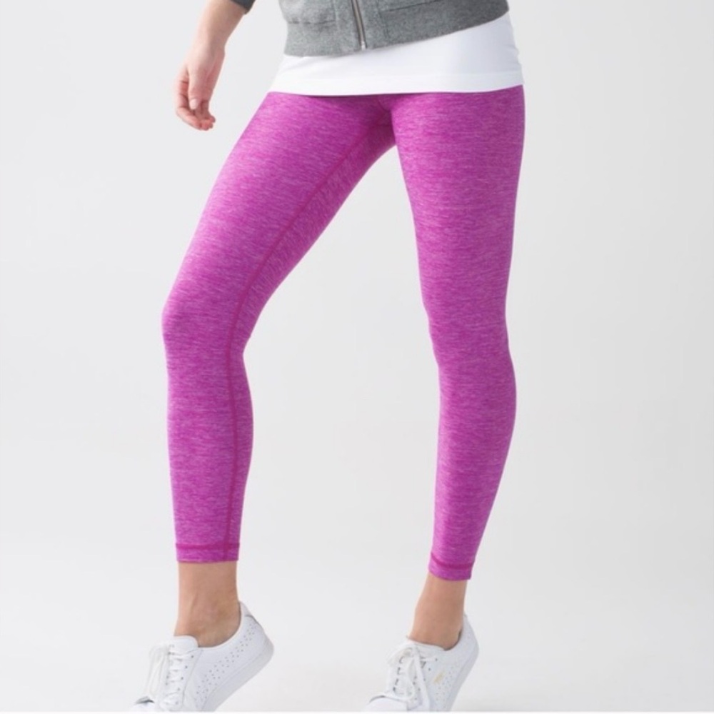 Lululemon High Times Pant Heathered Ultra Violet pink size 4! Full on luon soft